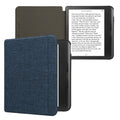 kwmobile Hülle kompatibel mit Kobo Kobo Libra Colour / Tolino Vision Color - Stoff eReader Schutzhülle Cover Case - Blau Blau  