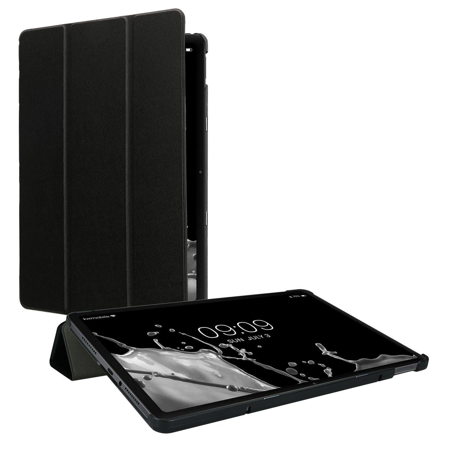 kwmobile Hülle kompatibel mit Xiaomi Redmi Pad Pro - Smart Cover Tablet Case Schutzhülle - Stand - in Schwarz Schwarz  