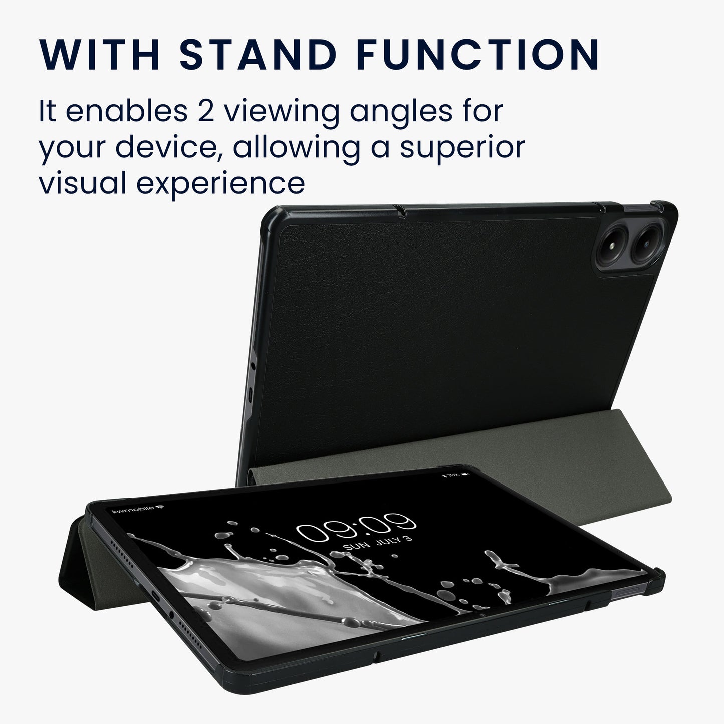 kwmobile Case compatible with Xiaomi Redmi Pad Pro Smart Cover Tablet Case Protective Cover Stand
