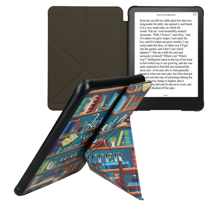 kwmobile Protective Case compatible with Amazon Kindle Paperwhite (2024)/Colorsoft - Faux Leather Cover - eReader Case