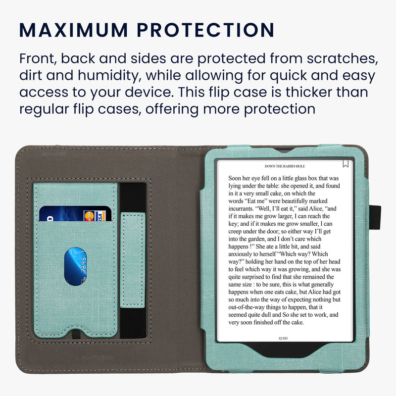 kwmobile Case Compatible with Amazon Kindle Paperwhite (2024) Flip Case with Hand Strap Cover