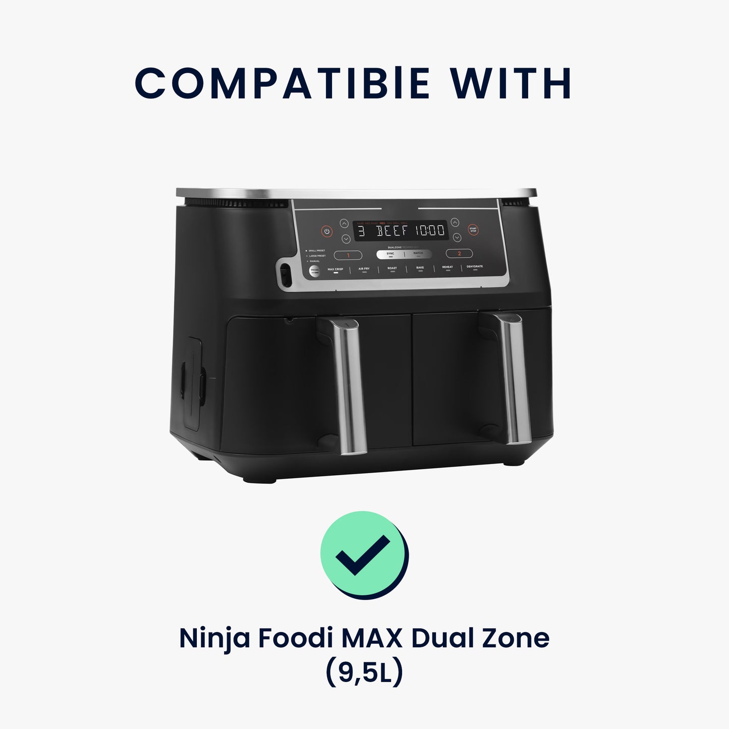 kwmobile Cover compatible with Ninja Foodi MAX Dual Zone (9.5L) Protective Cover - Air Fryer Dust Cover Case