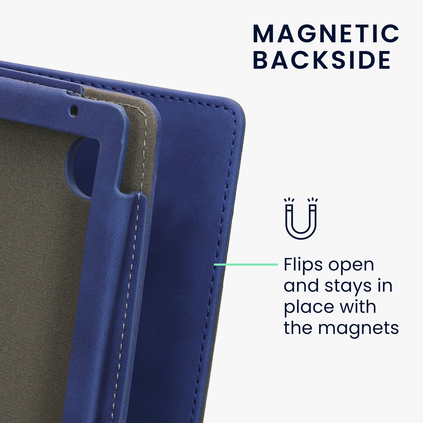 kwmobile Flip Case compatible with Kobo Clara BW / Clara Colour / Tolino Shine (5) / Shine Color - Hand Strap - Cover