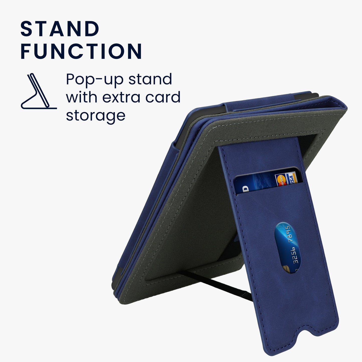 kwmobile Flip Case compatible with Kobo Clara BW / Clara Colour / Tolino Shine (5) / Shine Color - Hand Strap - Cover