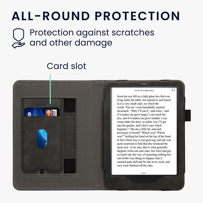 kwmobile Flip Case compatible with Amazon Kindle Paperwhite (2024)/Colorsoft - Hand Strap - Cover