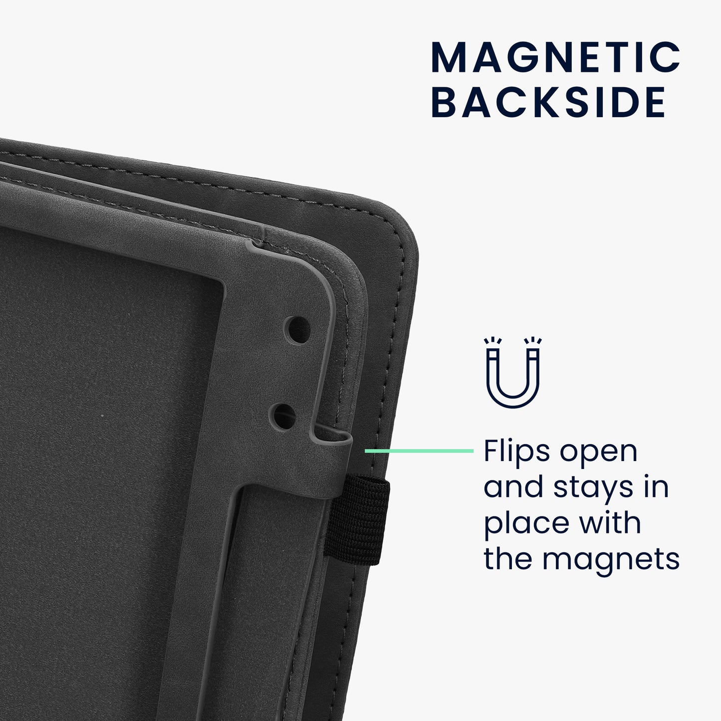 kwmobile Flip Case compatible with Kobo Kobo Libra Colour / Tolino Vision Color - Hand Strap - Cover