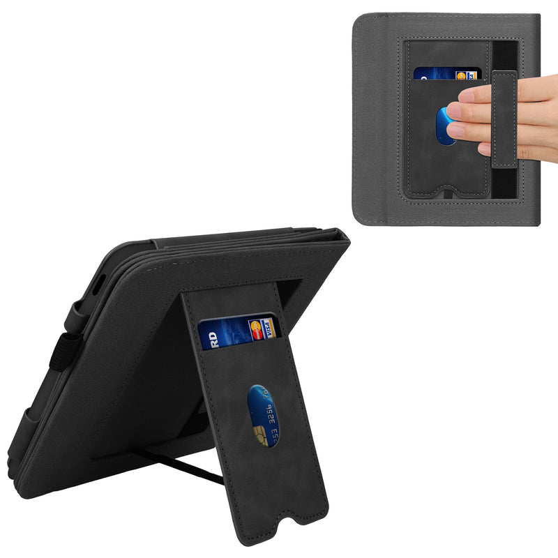 kwmobile Flip Case compatible with Kobo Kobo Libra Colour / Tolino Vision Color - Hand Strap - Cover