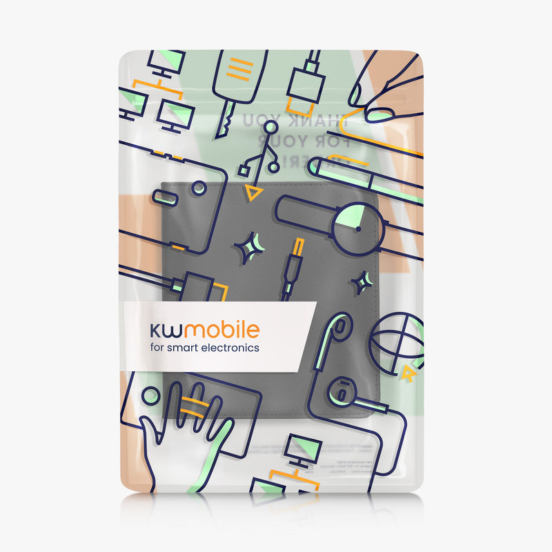 kwmobile Flip Case compatible with Kobo Libra Colour / Tolino Vision Color Case - Protective Cover for the eReader with Hand Strap