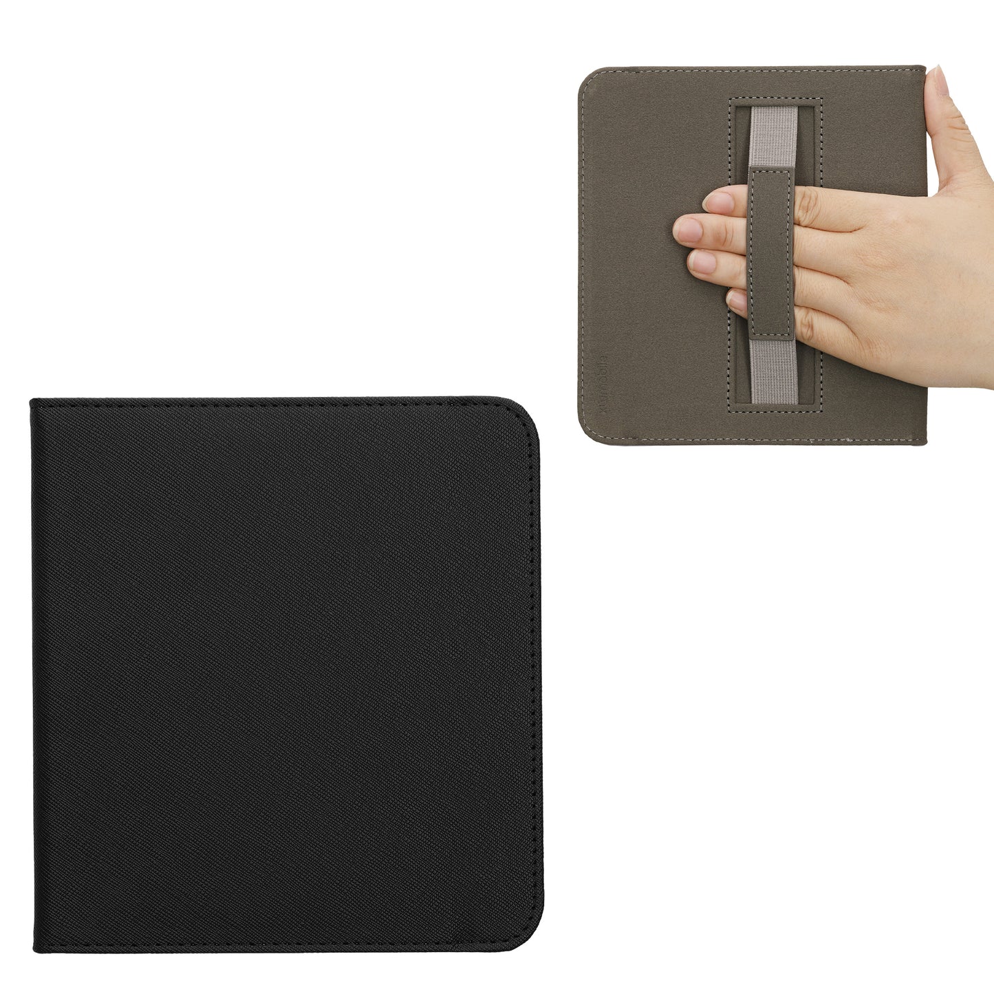 kwmobile Flip Case compatible with Kobo Libra Colour / Tolino Vision Color Case - Protective Cover for the eReader with Hand Strap