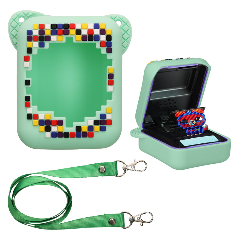 kwmobile Silikonhülle kompatibel mit Bitzee (2023) Interactive Toy Hülle - Silikon Schutzhülle für digitales Haustier Spielzeug - Grün Mehrfarbig Grün  