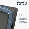 kwmobile Flip Case compatible with Kobo Aura H2O Edition 2 - Hand Strap - Cover Dark Grey
