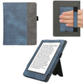 kwmobile Flip Hülle kompatibel mit Kobo Aura H2O Edition 2 - Handschlaufe - Cover Dunkelblau Dunkelgrau Dunkelblau  