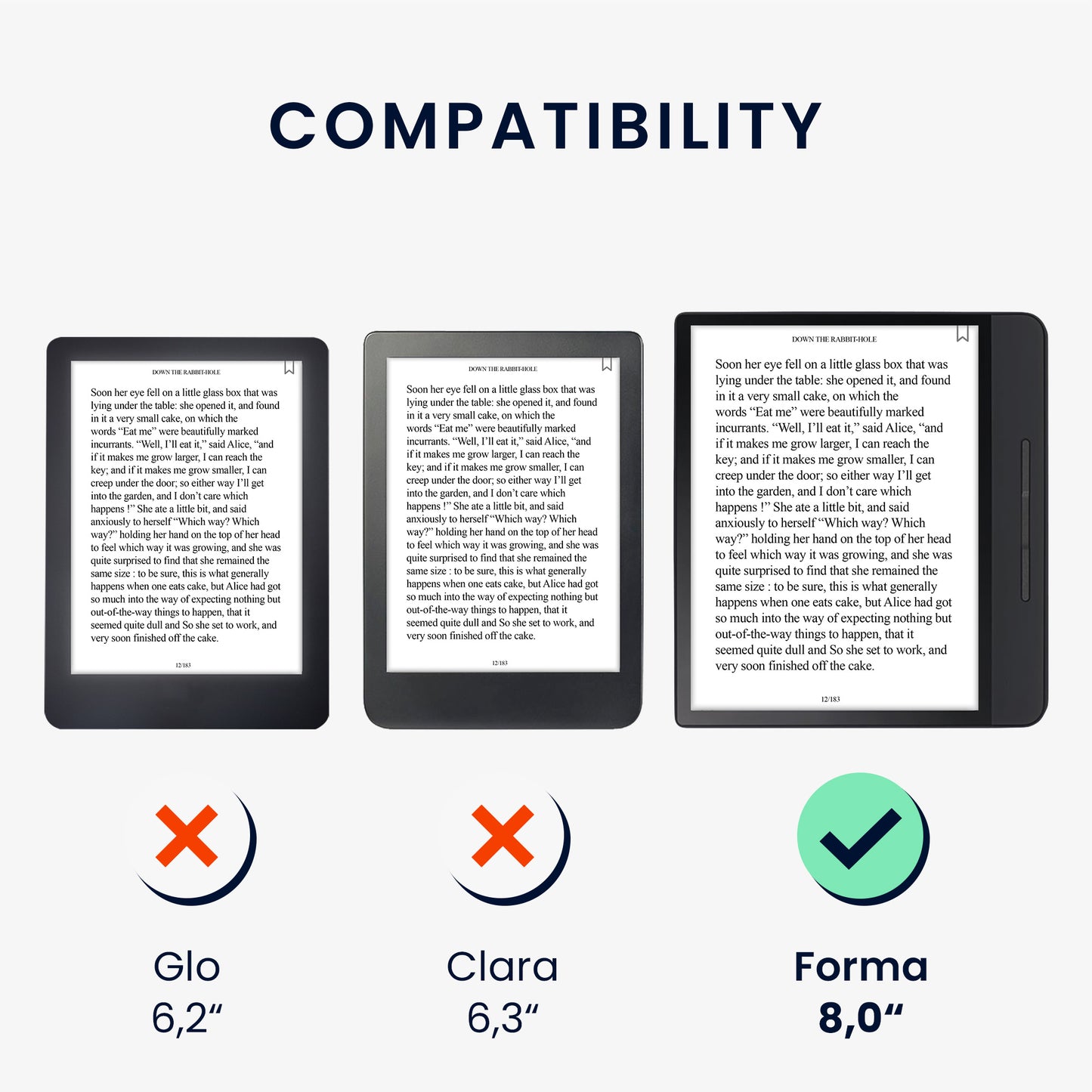 kwmobile Protective Case for Kobo Forma Cover - eReader Flip Case with Auto Sleep Function - Case with Stand