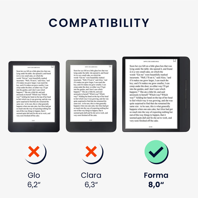 kwmobile Protective Case for Kobo Forma Cover - eReader Flip Case with Auto Sleep Function - Case with Stand