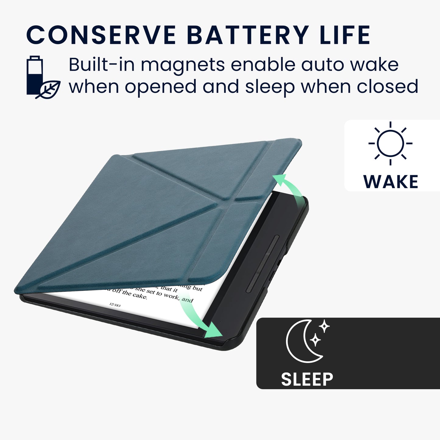 kwmobile Protective Case for Kobo Forma Cover - eReader Flip Case with Auto Sleep Function - Case with Stand