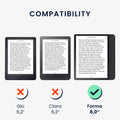 kwmobile Protective Case for Kobo Forma - eReader Flip Case with Hand Strap and Auto Sleep Function