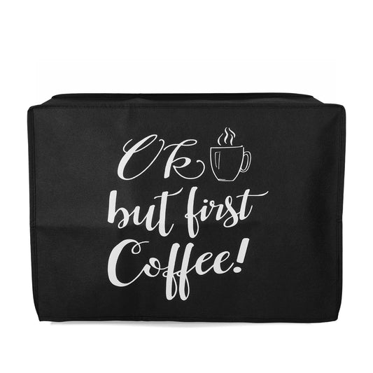 kwmobile Hülle kompatibel mit Nespresso Creatista Pro - Abdeckung Kaffeemaschine Staubschutz OK Coffee Weiß Schwarz Weiß  [dsg01]