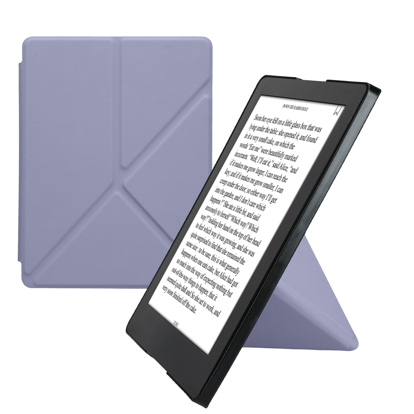 kwmobile Hülle kompatibel mit Kobo Aura H2O Edition 2 Hülle - Kunstleder Case - eReader Schutzhülle - Cover Lavendel Lavendel  