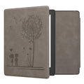 kwmobile Hülle kompatibel mit Kobo Aura H2O Edition 2 Hülle - Kunstleder Cover - Pusteblume Love Grau Grau  [dsg01]