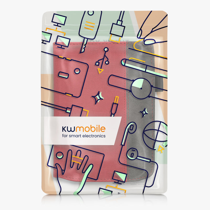 kwmobile Case Compatible with Pocketbook Verse / Verse Lite / Verse Pro / Color / Vivlio Light/Light HD Case - Flip Case with Hand Strap - Cover
