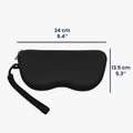 kwmobile Glasses Pouch with Clip - Soft Eyeglass Case to Hang on Handbag - Zippered Pouch for Glasses