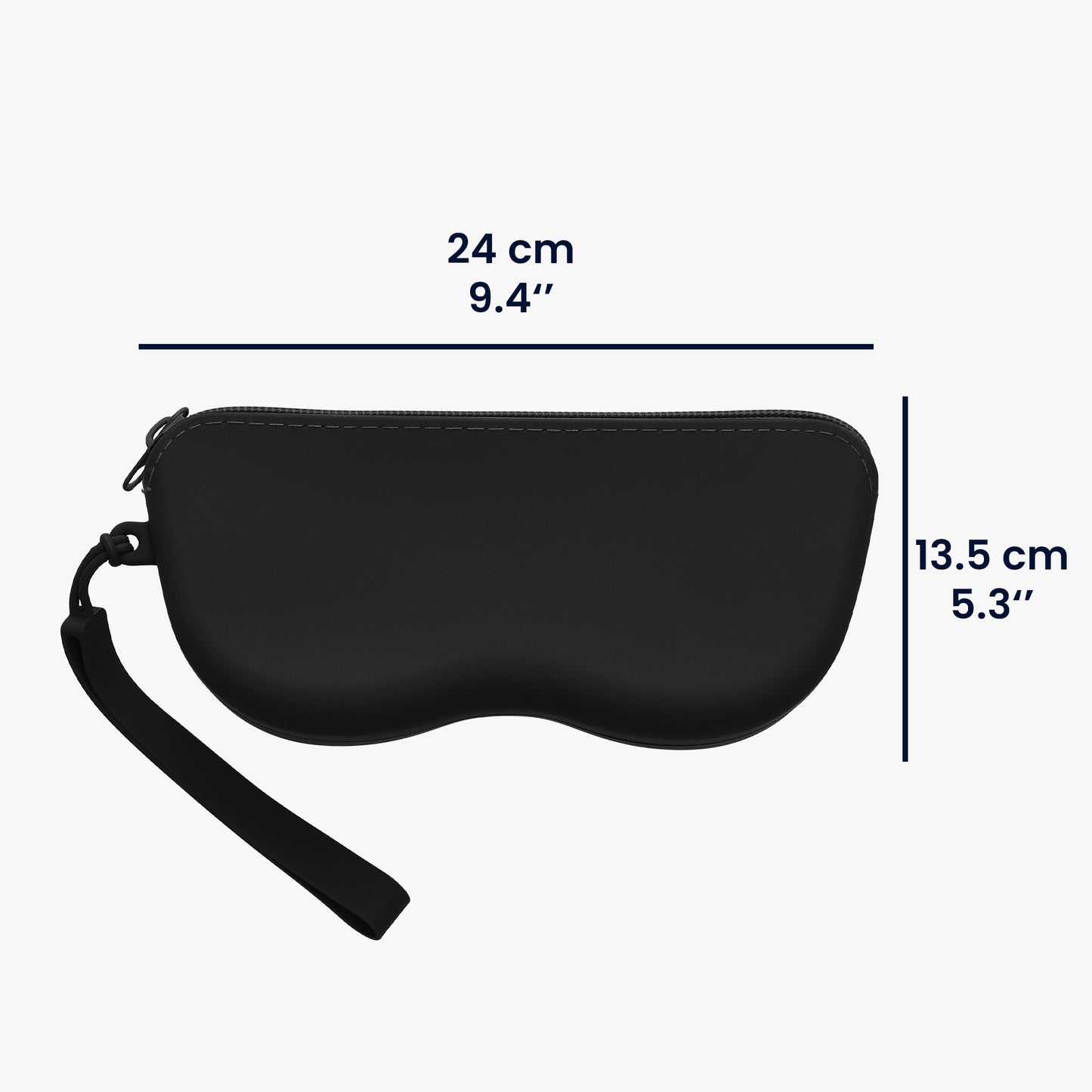 kwmobile Glasses Pouch with Clip - Soft Eyeglass Case to Hang on Handbag - Zippered Pouch for Glasses