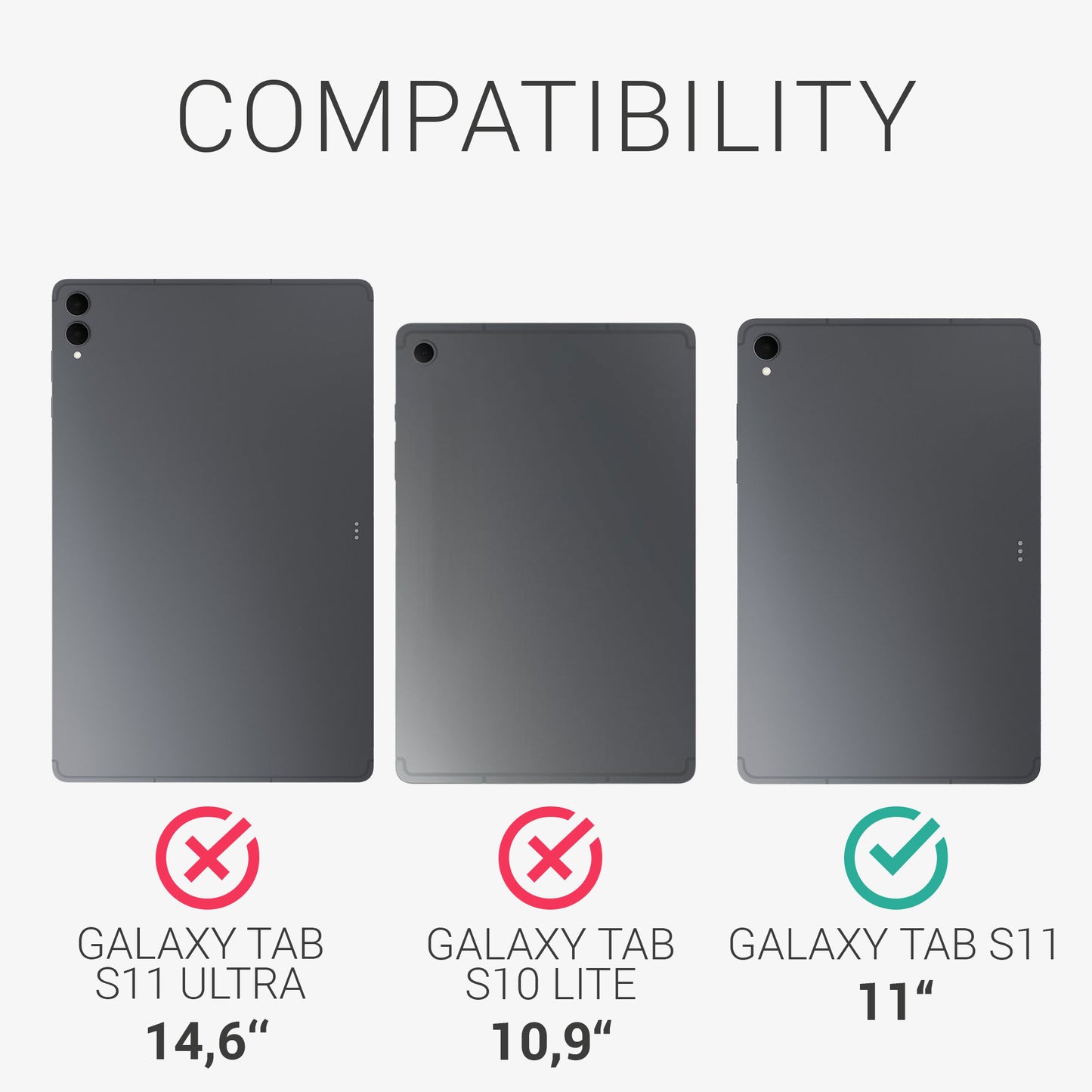 kwmobile Protective Cover compatible with Samsung Galaxy Tab S11 - Tablet Cover Case