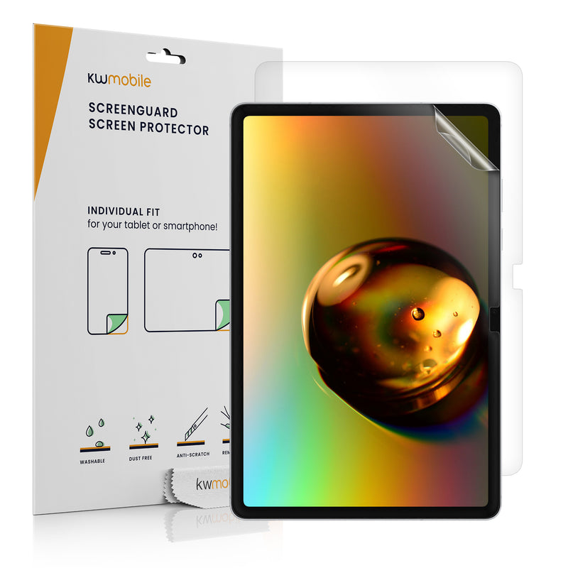 kwmobile 2x Tablet Schutzfolie kompatibel mit Samsung Galaxy Tab S11 Folie - Full Screen Protector - Tablet Displayfolie entspiegelt Transparent  