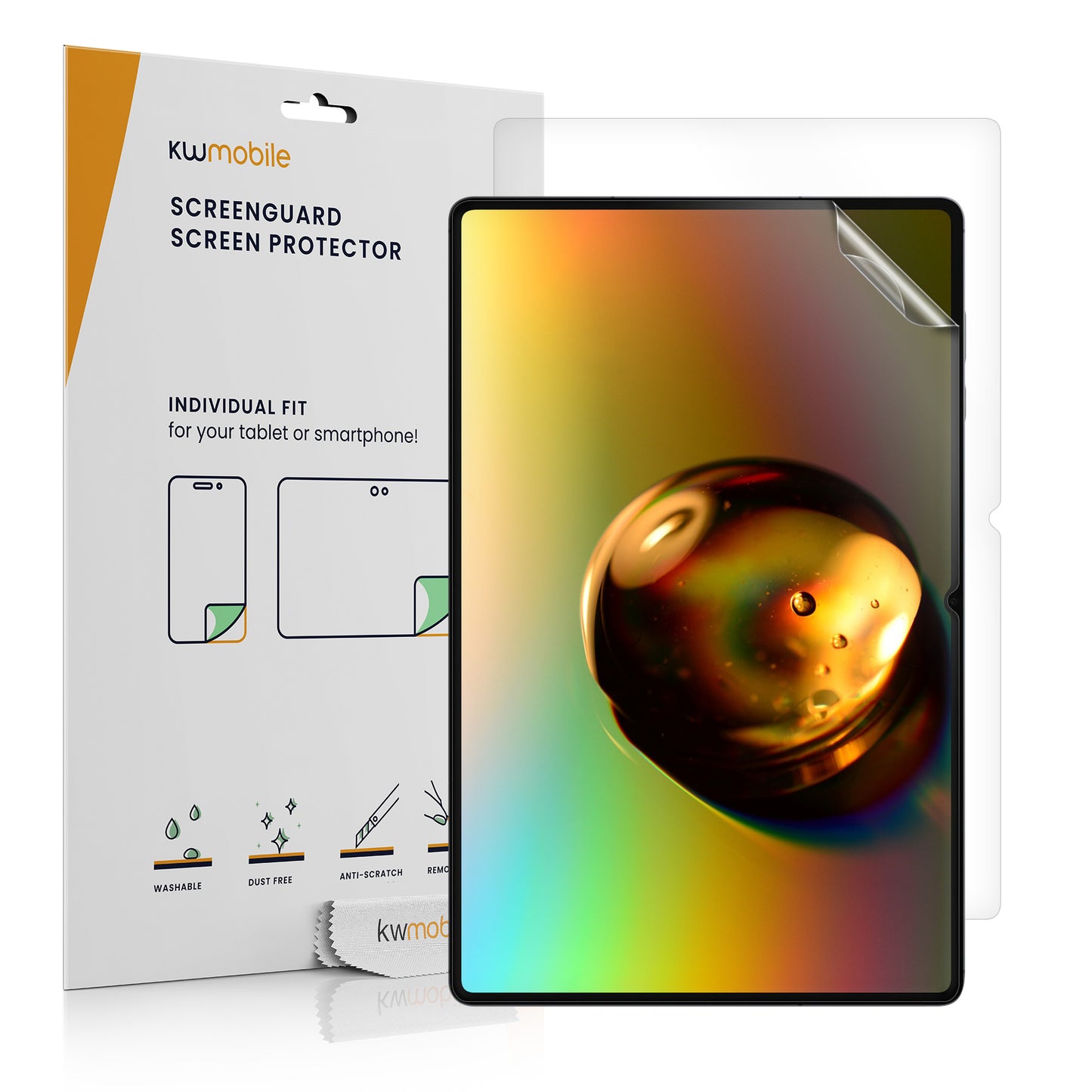 kwmobile 2x Tablet Schutzfolie kompatibel mit Samsung Galaxy Tab S11 Ultra Folie - Full Screen Protector - Tablet Displayfolie entspiegelt Transparent  