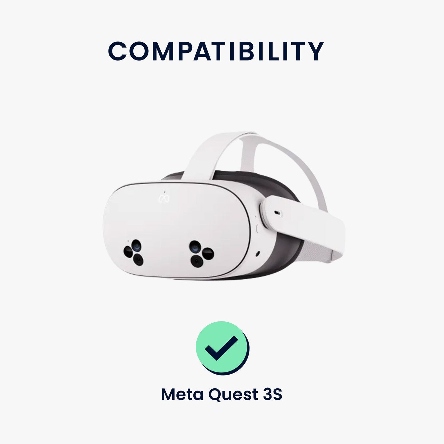 kwmobile VR Mask compatible with Meta Quest 3S Cover VR Glasses Mask against Sweat and Dirt