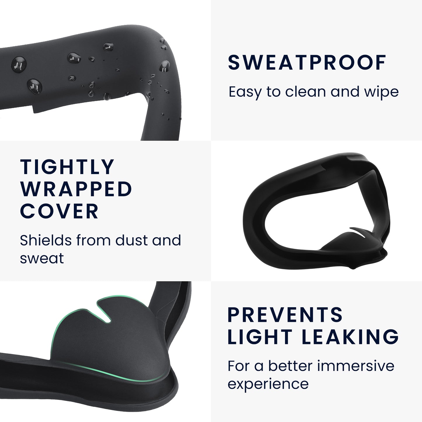 kwmobile VR Mask compatible with Meta Quest 3S Cover VR Glasses Mask against Sweat and Dirt
