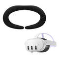 kwmobile VR Silikon Maske kompatibel mit Meta Quest 3 Cover - Silikonmaske VR-Brillen-Maske gegen Schweiß und Verschmutzung - Schwarz Schwarz  [dsg01]