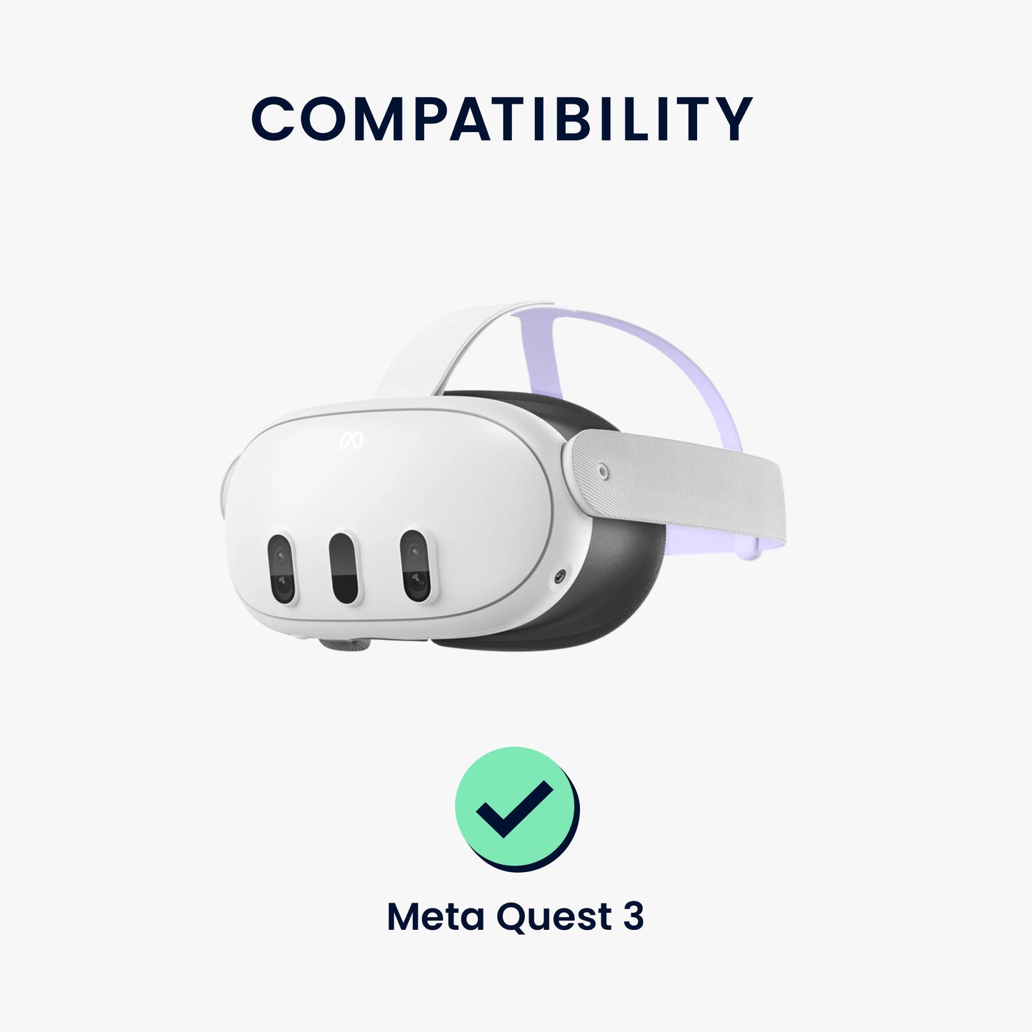 kwmobile VR Mask for Meta Quest 3 Cover against Sweat and Dirt