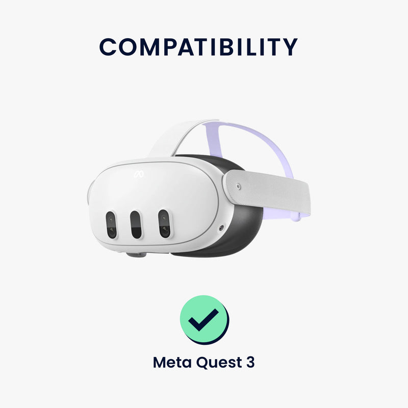 kwmobile VR Mask for Meta Quest 3 Cover against Sweat and Dirt