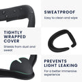kwmobile VR Mask for Meta Quest 3 Cover against Sweat and Dirt