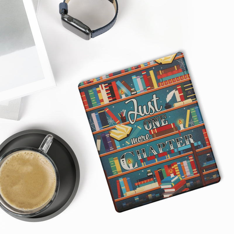 kwmobile Case for Amazon Kindle Scribe 11" (2025) - eReader Flip Case with Auto Sleep Function - Library Motto