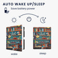 kwmobile Case for Amazon Kindle Scribe 11" (2025) - eReader Flip Case with Auto Sleep Function - Library Motto