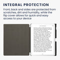 kwmobile Protective Case for Amazon Kindle Scribe 11" (2025) Cover - eReader Case Made of Faux Leather with Auto Sleep Function - Dandelion Love