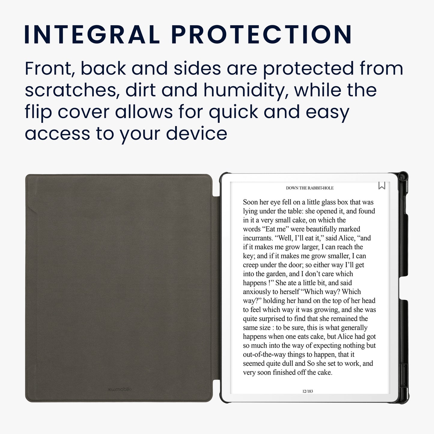 kwmobile Protective Case for Amazon Kindle Scribe 11" (2025) Cover - eReader Case Made of Faux Leather with Auto Sleep Function - Dandelion Love