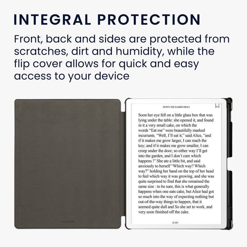 kwmobile Protective Case for Amazon Kindle Scribe 11" (2025) Cover - eReader Case Made of Faux Leather with Auto Sleep Function - Dandelion Love