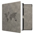 kwmobile Hülle kompatibel mit Amazon Kindle Scribe 11" (2025) Hülle - Kunstleder Cover - Travel Umriss Grau Grau  [dsg03]