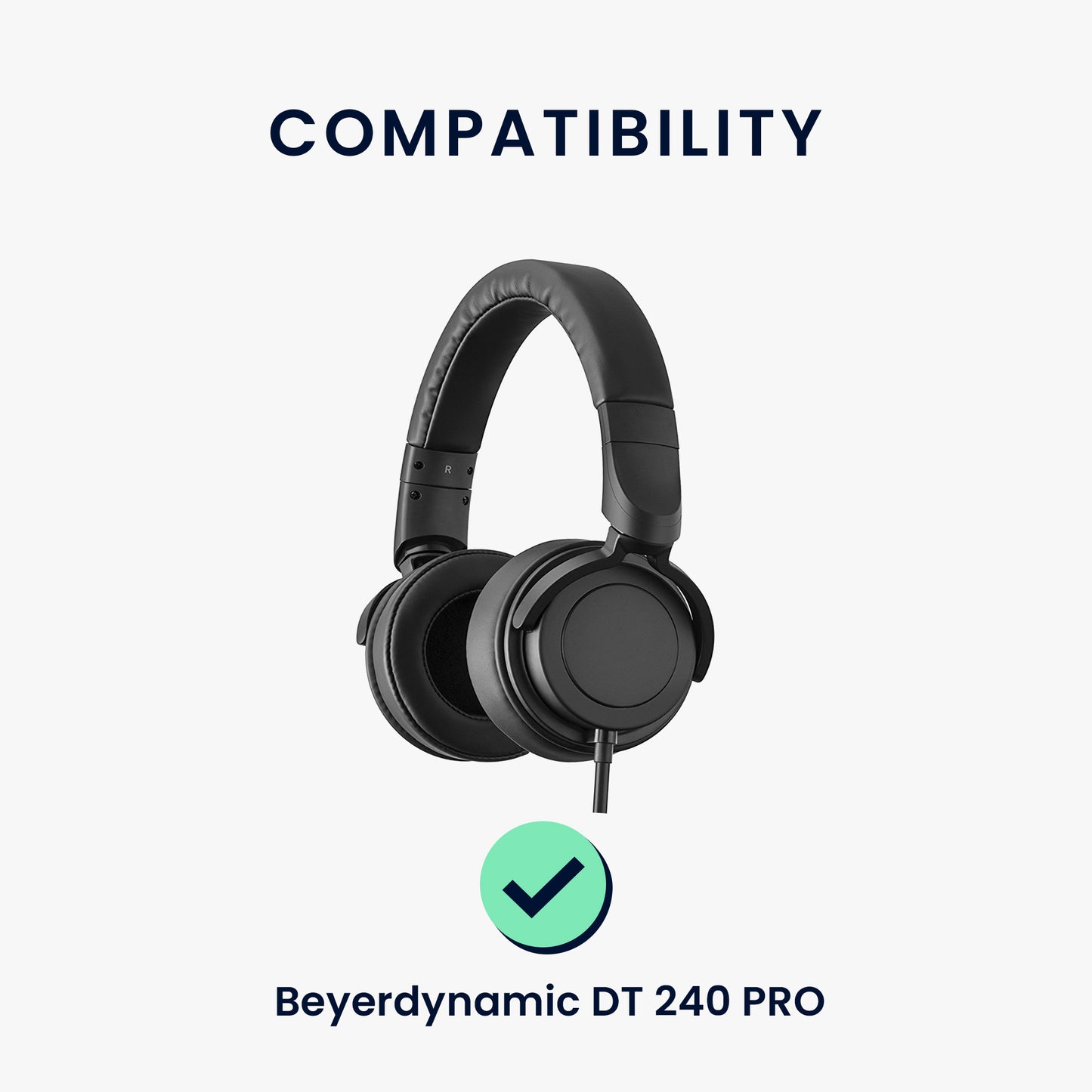 kwmobile Ear Pads for Beyerdynamic DT 240 PRO Earpads Replacement Ear Pads Headphone Spare Parts Headphone Replacement Pads for Over Ear Headphones