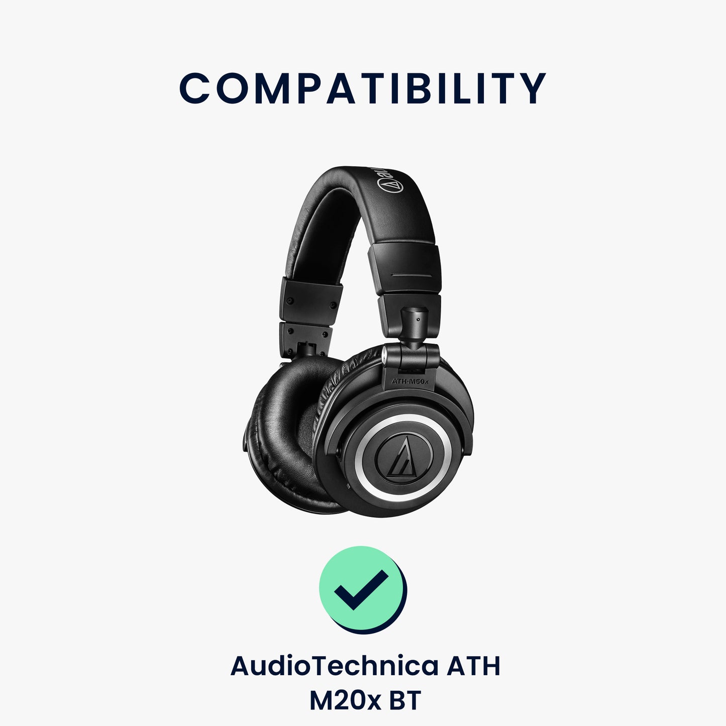 kwmobile Ear Pads for Audio-Technica ATH M20x BT Ear Cushions Replacement Earpads Headphone Spares Headphone Replacement Pads for Over-Ear Headphones