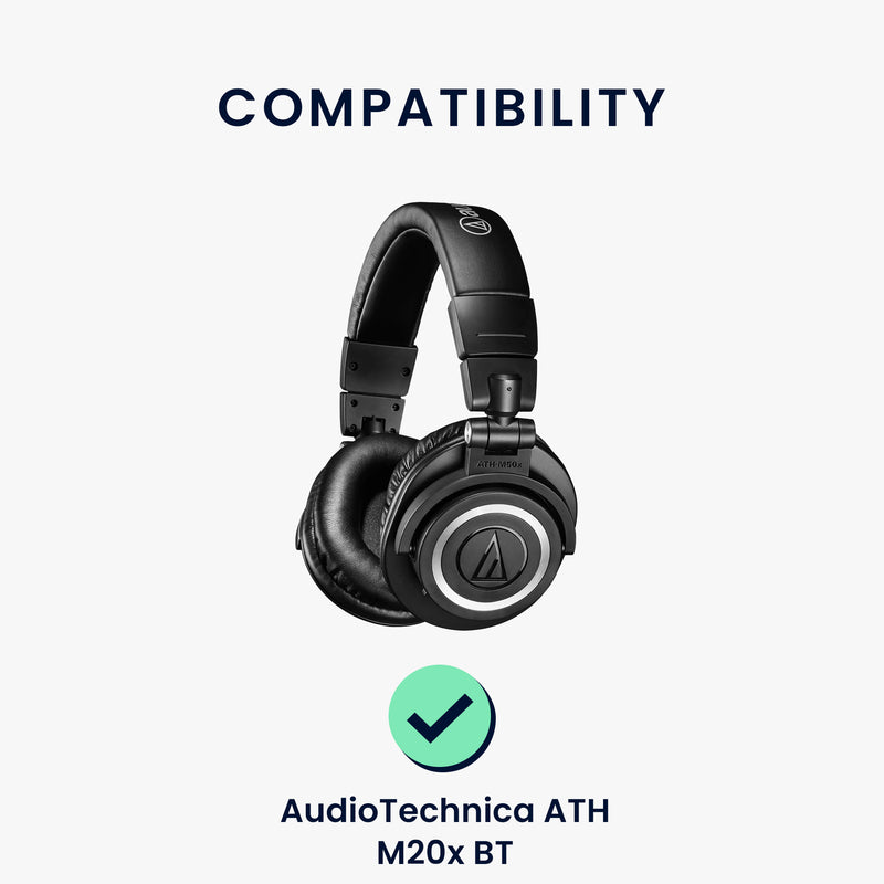 kwmobile Ear Pads for Audio-Technica ATH M20x BT Ear Cushions Replacement Earpads Headphone Spares Headphone Replacement Pads for Over-Ear Headphones