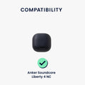 kwmobile Case compatible with Anker Soundcore Liberty 4 NC Case - Headphone Case - TPU Cover - Protective Case