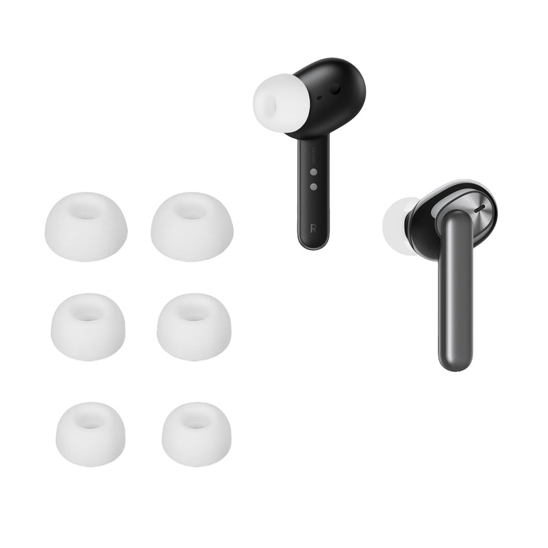 kwmobile 6x Polster kompatibel mit Oppo Enco Air / Enco W31 - 3 Größen - Silikon Ohrstöpsel In-Ear Kopfhörer Weiß  