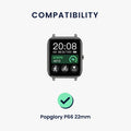 kwmobile Watch Strap for Popglory P66 22mm Bracelet Fitness Tracker Band Set Replacement Strap Smartwatch