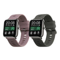 kwmobile Silikon Uhrenarmband für Popglory P66 22mm Armband - Ersatzarmband für Fitnesstracker - Wechselarmband Smartwatch - Grau Lavendel Grau  
