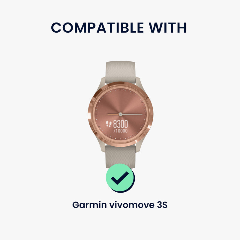 Leather Strap for Garmin vivomove 3S / vivoactive 4S