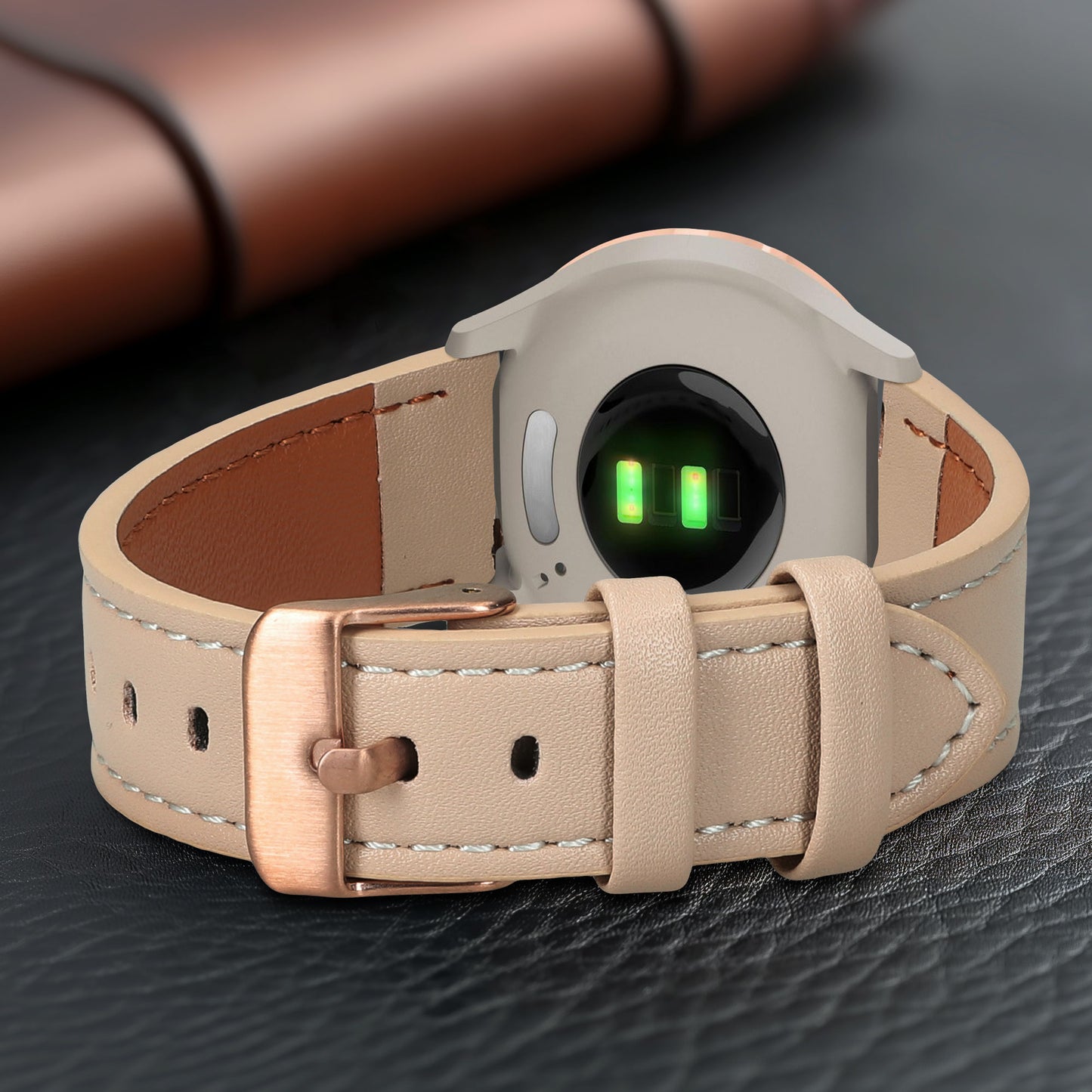 Leather Strap for Garmin vivomove 3S / vivoactive 4S